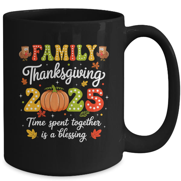 Family Thanksgiving 2025 Thanksgiving Crew Turkey Matching Mug 15oz Mug Black back 600x.jpg