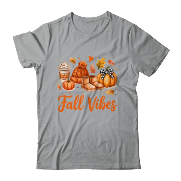 Fall Vibes Pumpkin Spice Latte Autumn For Kids Womens Shirt Hoodie Classic T Shirt Sport Grey 600x.jpg