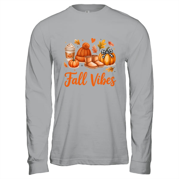 Fall Vibes Pumpkin Spice Latte Autumn For Kids Womens Shirt Hoodie Long Sleeve T Shirt Sport Grey 600x.jpg