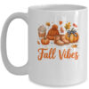 Fall Vibes Pumpkin Spice Latte Autumn For Kids Womens Mug 15oz Mug White front 600x.jpg