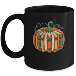Fall Book Pumpkin Retro Reading Book Halloween Teacher Mug 11oz Mug Black front 600x.jpg