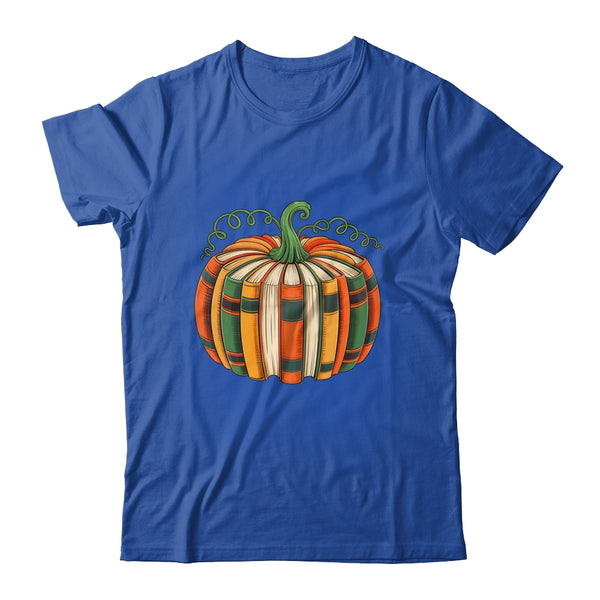Fall Book Pumpkin Retro Reading Book Halloween Teacher Shirt Hoodie Classic T Shirt Royal 600x.jpg