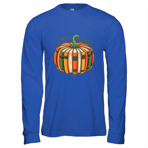 Fall Book Pumpkin Retro Reading Book Halloween Teacher Shirt Hoodie Long Sleeve T Shirt Royal 600x.jpg