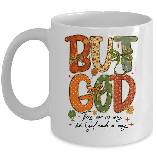 But God Christian Fall Autumn Thankful Floral Coquette Bow Mug 11oz Mug White front 600x.jpg