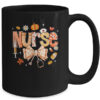 Retro Pumpkin Nurse Life Stethoscope Fall Autumn Funny Nurse Mug 15oz Mug Black back 600x.jpg