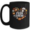 PEDS Crew Nurse Fall Heart Pediatric Pumpkin Thanksgiving Mug 15oz Mug Black front 600x.jpg