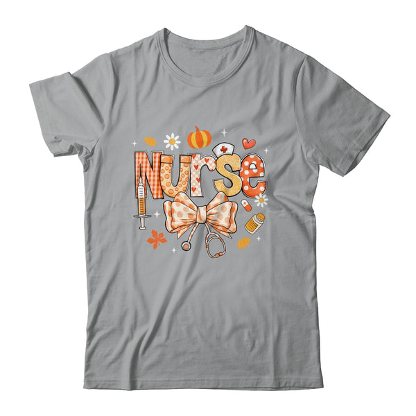 Retro Pumpkin Nurse Life Stethoscope Fall Autumn Funny Nurse Shirt Sweatshirt Classic T Shirt Sport Grey 600x.jpg