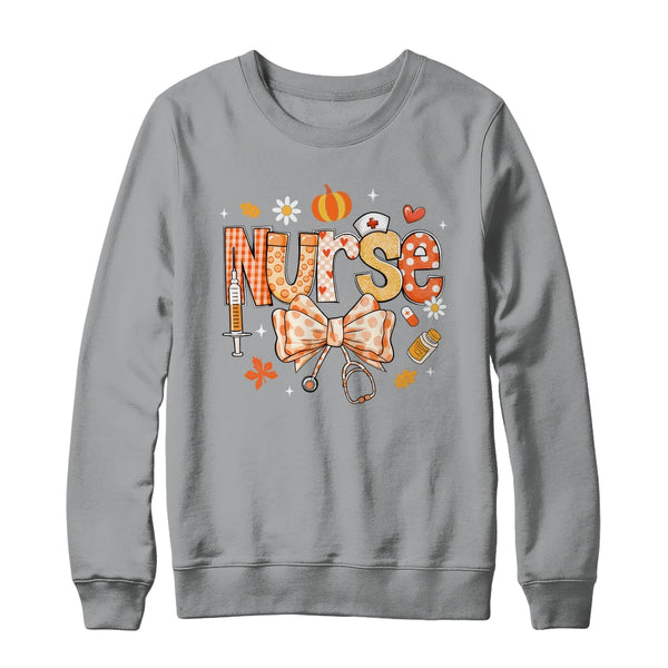 Retro Pumpkin Nurse Life Stethoscope Fall Autumn Funny Nurse Shirt Sweatshirt Crewneck Sweatshirt Sport Grey 600x.jpg