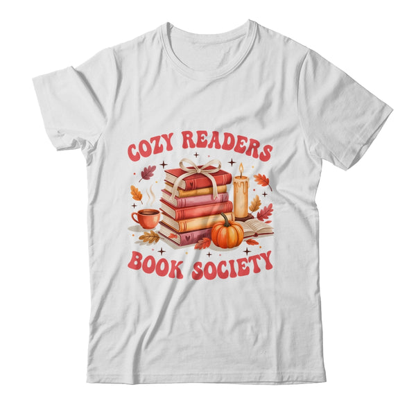 Cozy Readers Book Society Autumn Reading Book Lover Girl Shirt Sweatshirt Classic T Shirt White 600x.jpg