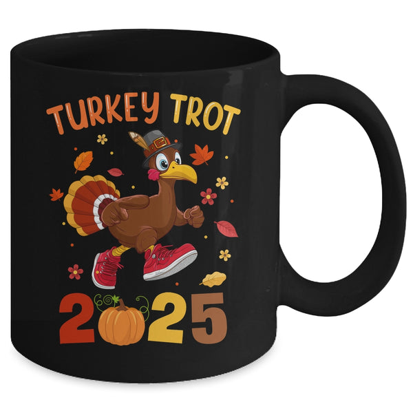 Turkey Trot 2025 Thanksgiving Turkey Running Runner Autumn Mug 11oz Mug Black back 600x.jpg
