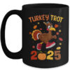 Turkey Trot 2025 Thanksgiving Turkey Running Runner Autumn Mug 15oz Mug Black front 600x.jpg