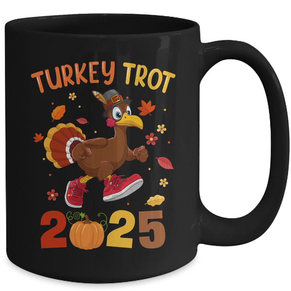 Turkey Trot 2025 Thanksgiving Turkey Running Runner Autumn Mug 15oz Mug Black back 600x.jpg