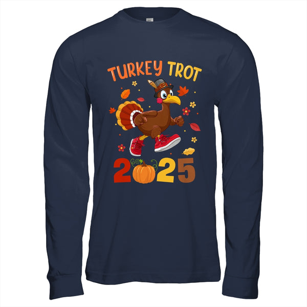 Turkey Trot 2025 Thanksgiving Turkey Running Runner Autumn Shirt Hoodie Long Sleeve T Shirt Navy 600x.jpg