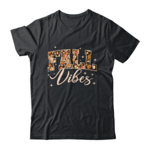 Retro Fall Vibes Preppy Floral Pumpkin Fall Autumn Vibes Shirt Sweatshirt Classic T Shirt Black 600x.jpg