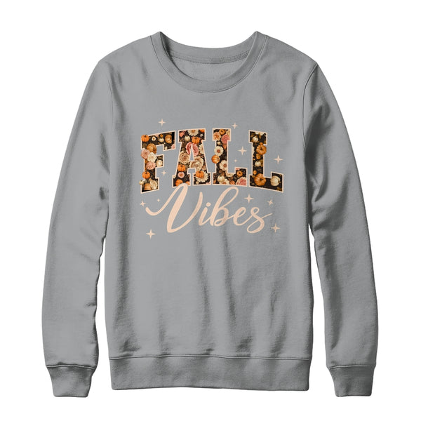 Retro Fall Vibes Preppy Floral Pumpkin Fall Autumn Vibes Shirt Sweatshirt Crewneck Sweatshirt Sport Grey 600x.jpg