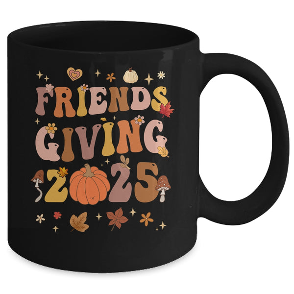 Retro Groovy Friends Giving 2025 Thanksgiving Friendsgiving Mug 11oz Mug Black back 600x.jpg