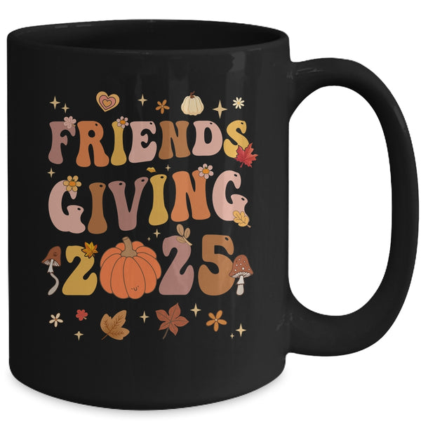 Retro Groovy Friends Giving 2025 Thanksgiving Friendsgiving Mug 15oz Mug Black back 600x.jpg