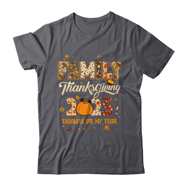 Family Thanksgiving 2025 Thankful For My Tribe Group Autumn Shirt Sweatshirt Classic T Shirt Dark Heather 600x.jpg