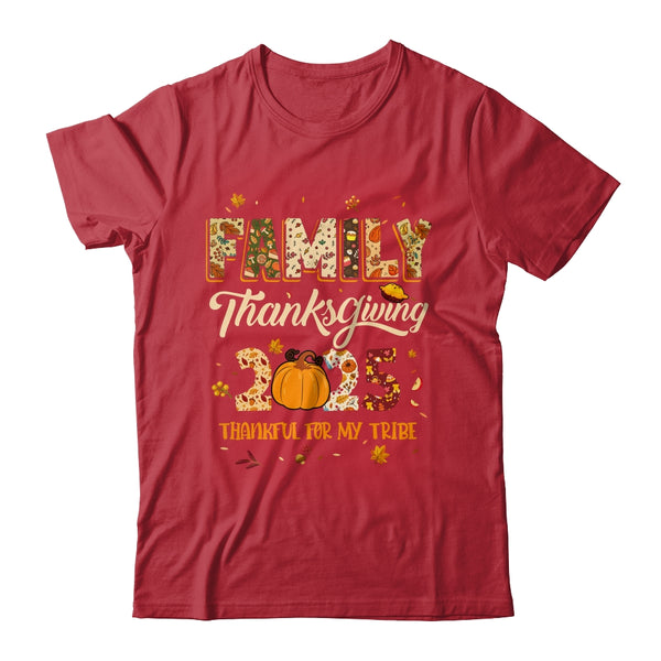Family Thanksgiving 2025 Thankful For My Tribe Group Autumn Shirt Sweatshirt Classic T Shirt Red 600x.jpg