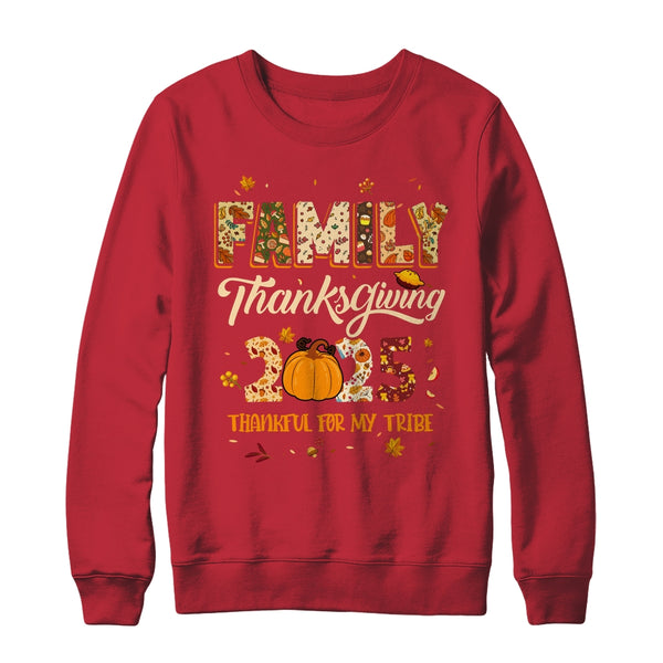 Family Thanksgiving 2025 Thankful For My Tribe Group Autumn Shirt Sweatshirt Crewneck Sweatshirt Red 600x.jpg