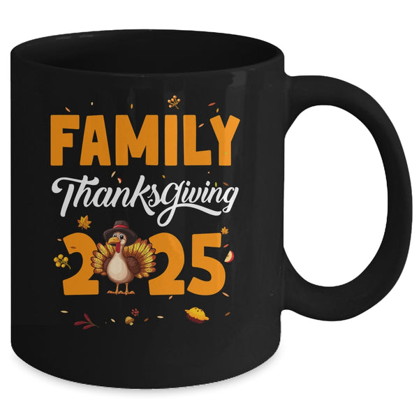 Family Thanksgiving 2025 Fall Autumn Turkey Matching Family Mug 11oz Mug Black back 600x.jpg