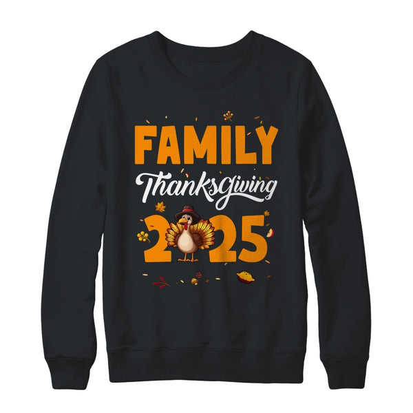 Family Thanksgiving 2025 Fall Autumn Turkey Matching Family Shirt Sweatshirt Crewneck Sweatshirt Black 600x.jpg