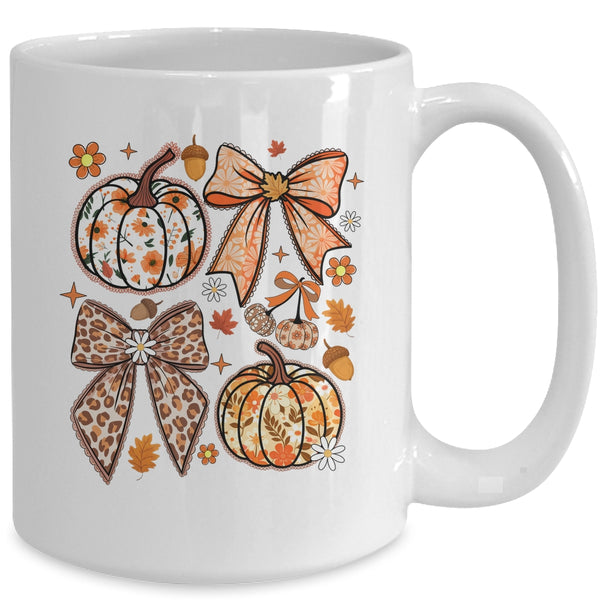 Floral Pumpkin Floral Coquette Fall Pumpkin Autumn Girly Mug 15oz Mug White back 600x.jpg