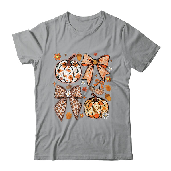 Floral Pumpkin Floral Coquette Fall Pumpkin Autumn Girly Shirt Sweatshirt Classic T Shirt Sport Grey 600x.jpg