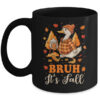 Bruh Its Fall Goose Pumpkin Spice Thanksgiving Autumn Leaves Mug 11oz Mug Black front 600x.jpg