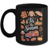 Tis The Season Pumpkin Autumn Fall Y all Leaves Thanksgiving Mug 11oz Mug Black front 600x.jpg