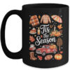 Tis The Season Pumpkin Autumn Fall Y all Leaves Thanksgiving Mug 15oz Mug Black front 600x.jpg