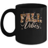 Retro Fall Vibes Preppy Floral Pumpkin Fall Autumn Vibes Mug 11oz Mug Black front 600x.jpg