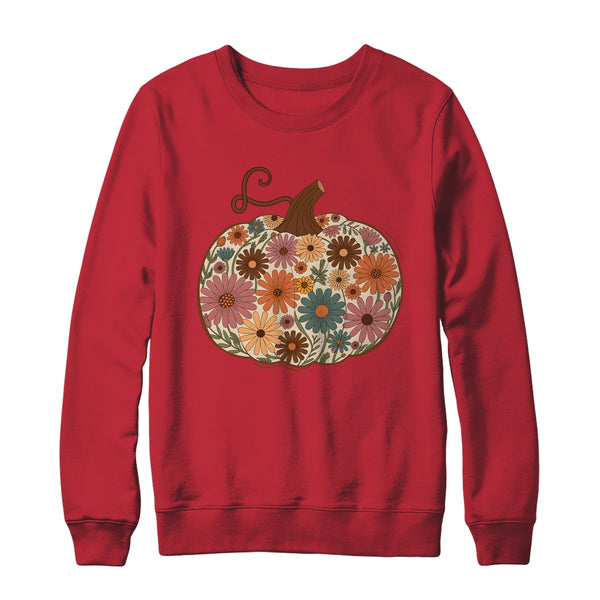 Pumpkin Floral Autumn Fall Season Wildflower Thanksgiving Shirt Sweatshirt Crewneck Sweatshirt Red 600x 1.jpg