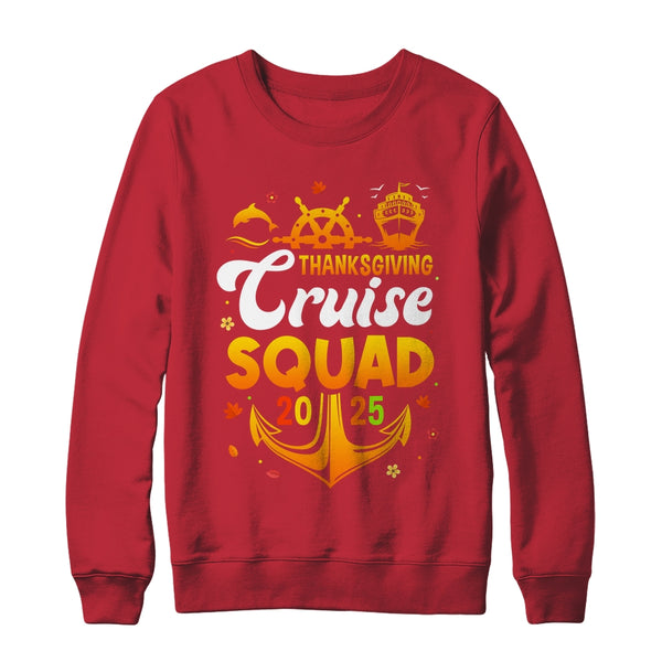 Thanksgiving Cruise Squad Matching Family Vacation 2025 Trip Shirt Sweatshirt Crewneck Sweatshirt Red 600x.jpg