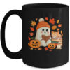 Cute Ghost Reading Book Lovers Autumn Fall Halloween Ghost Mug 15oz Mug Black front 600x.jpg
