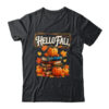 Hello Fall Pumpkin And Books Reading Lovers In Autumn Fall Shirt Sweatshirt Classic T Shirt Black 600x.jpg
