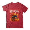 Hello Fall Pumpkin And Books Reading Lovers In Autumn Fall Shirt Sweatshirt Classic T Shirt Red 600x.jpg