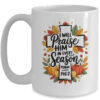 Fall Christian Cross Floral Autumn Pumpkin Bible Verse Faith Mug 15oz Mug White front 600x.jpg