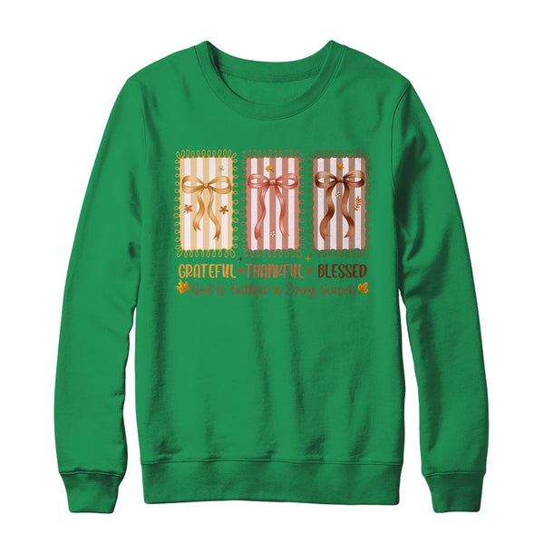 Grateful Thankful Blessed Coquette Fall Season Christian Shirt Sweatshirt Crewneck Sweatshirt Irish Green 600x.jpg