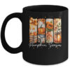 Pumpkin Season Coquette Fall Autumn Sunflower Floral Leopard Mug 11oz Mug Black front 600x.jpg
