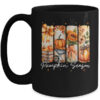 Pumpkin Season Coquette Fall Autumn Sunflower Floral Leopard Mug 15oz Mug Black front 600x.jpg