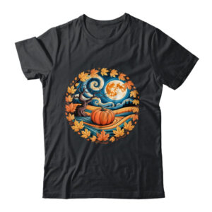 Cottagecore Pumpkins Leaves Trees Fall Women Aesthetic Shirt Sweatshirt Classic T Shirt Black 600x.jpg