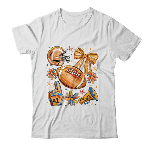 Football Game Day Football Season Fall Autumn Coquette Bow Shirt Sweatshirt Classic T Shirt White 600x.jpg