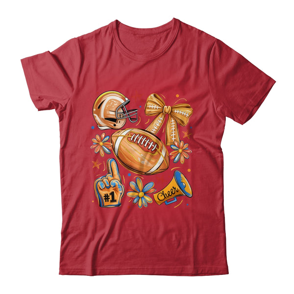 Football Game Day Football Season Fall Autumn Coquette Bow Shirt Sweatshirt Classic T Shirt Red 600x.jpg