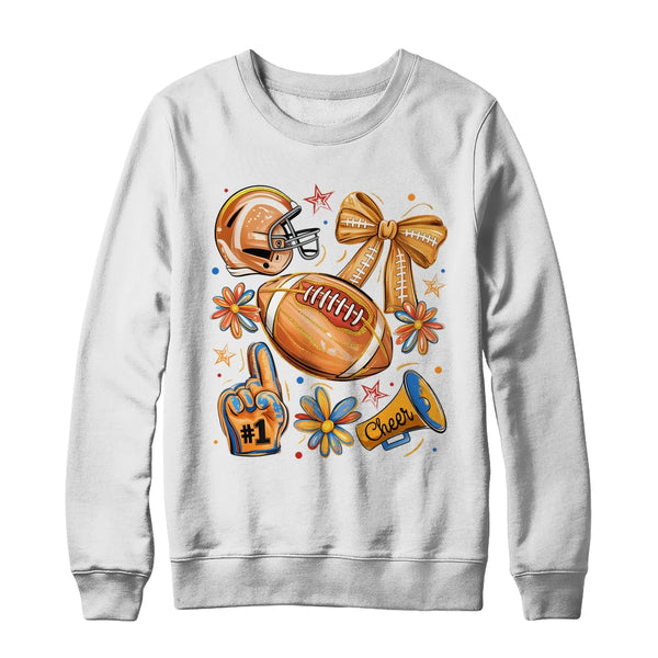 Football Game Day Football Season Fall Autumn Coquette Bow Shirt Sweatshirt Crewneck Sweatshirt White 600x.jpg