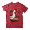 Goose Halloween Fall Goose Floral Boho Halloween Funny Fall Shirt Sweatshirt Classic T Shirt Red 600x.jpg
