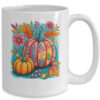 Boho Floral Fall Autumn Vibes Season Pink Pumpkin Girls Mug 15oz Mug White back 600x.jpg