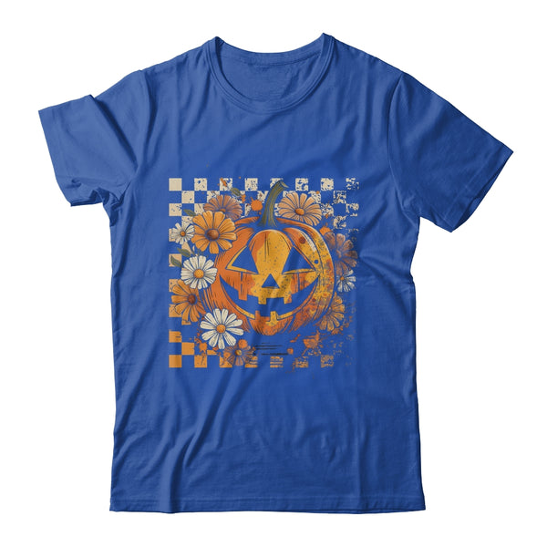 Boho Floral Pumpkin Halloween Thanksgiving Autumn Fall Shirt Hoodie Classic T Shirt Royal 600x.jpg