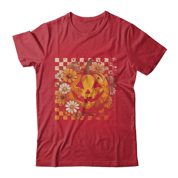 Boho Floral Pumpkin Halloween Thanksgiving Autumn Fall Shirt Hoodie Classic T Shirt Red 600x.jpg