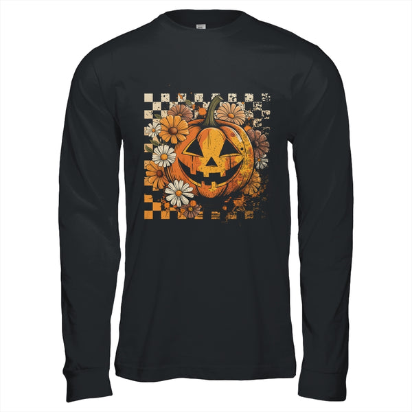 Boho Floral Pumpkin Halloween Thanksgiving Autumn Fall Shirt Hoodie Long Sleeve T Shirt Black 600x.jpg